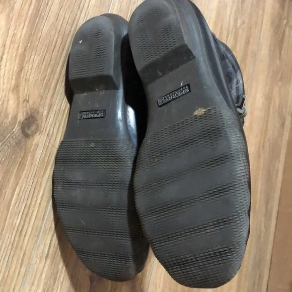 Sperry Plaid Duck Waterproof Boots Black Gray Women’s Size 8 - Picture 6 of 7